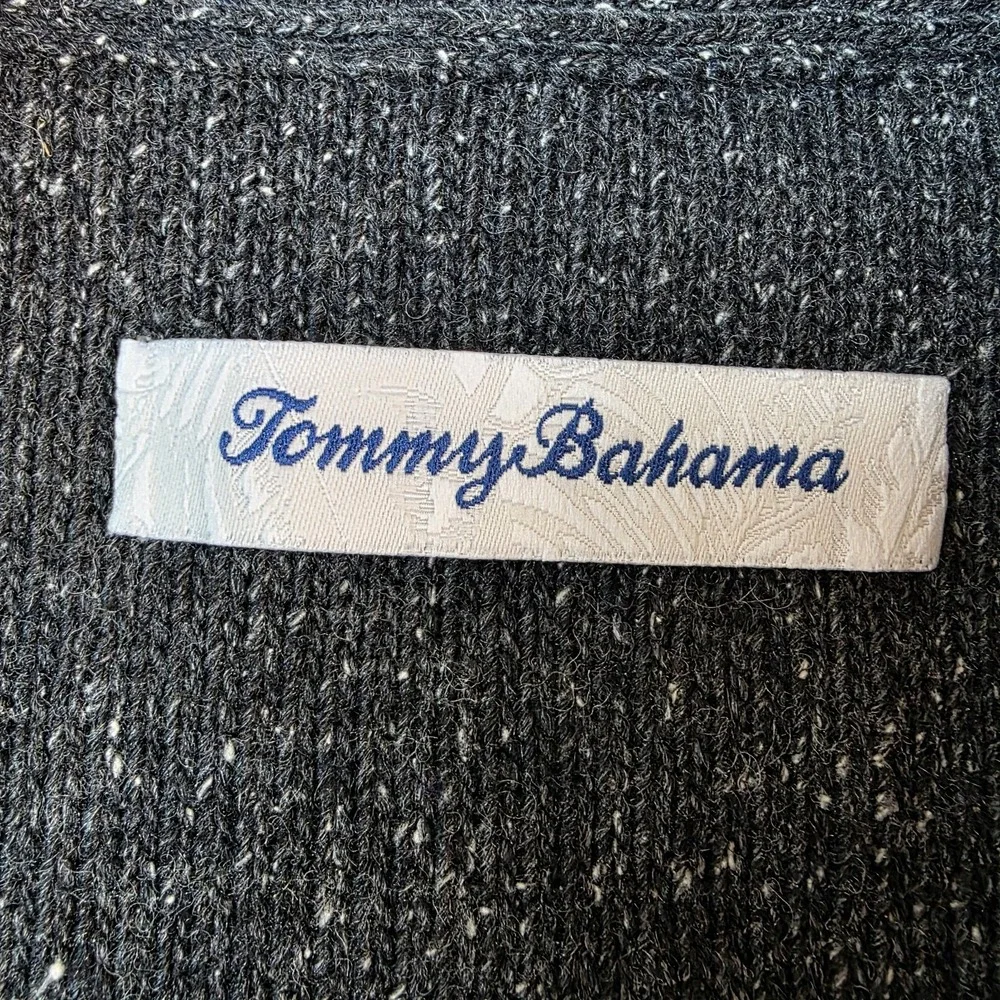 Tommy Bahama Men's Wool‎ Silk Diamond Drive Shawl Sweater Medium Mazarine Blue